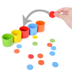 Wooden Color Sorting Learning Game for Toddlers