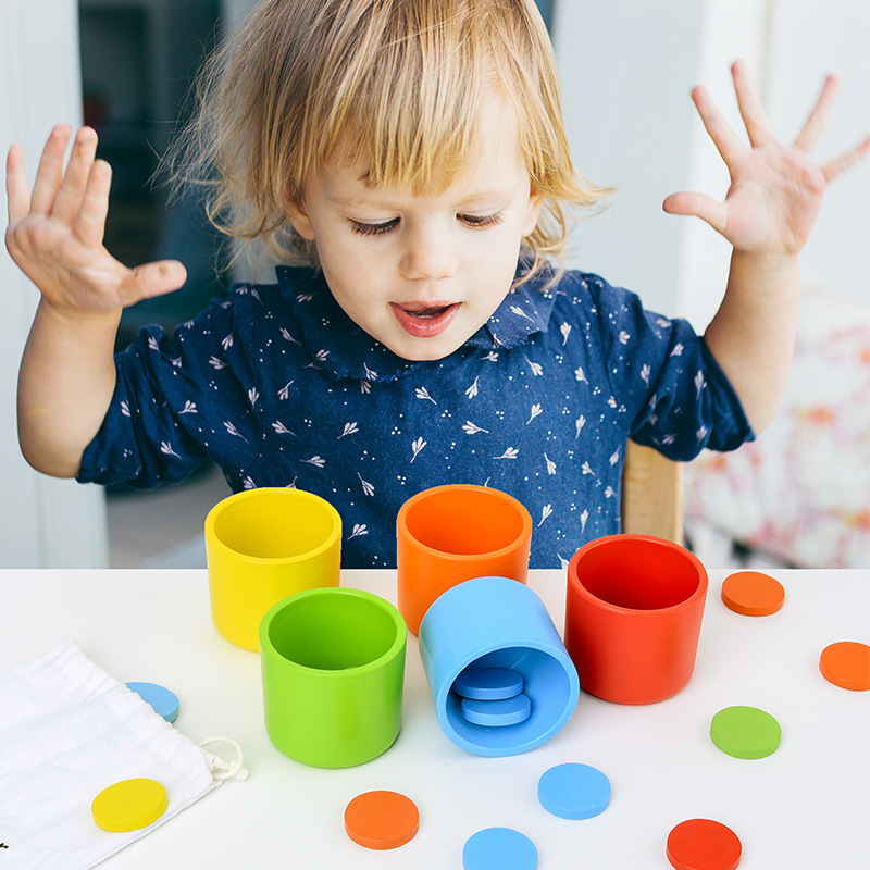 Colorful Learning Cups - Educational Sorting Game